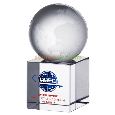 Customization Earth Crystal Block Corporate Gifts