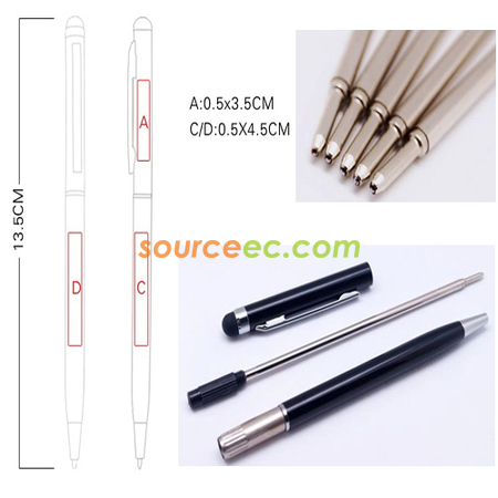 Customization Twist Stylus Metal Pen Corporate Gifts