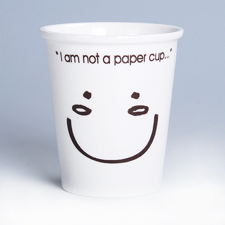 Customization 260ML Small Size Eco-Ceramic Smile  Cup Corporate Gifts