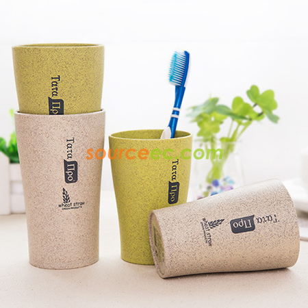 Customization 280ML Wheat Straw Mouthwash Cup Corporate Gifts