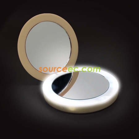 Customization LED Dual Mirror Power Bank-Circle Corporate Gifts