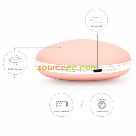 Customization LED Dual Mirror Power Bank-Shell Corporate Gifts
