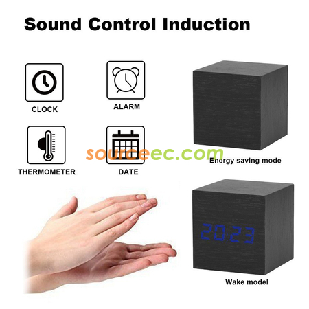 Customization Wooden Digital Alarm Clock Corporate Gifts