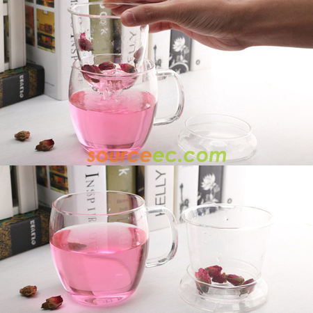Customization Glass Cup with Infuser Corporate Gifts
