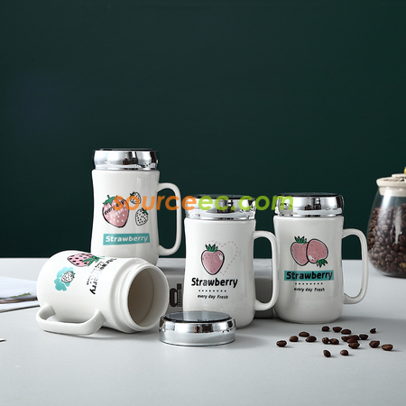Customization 400ML Ceramic Cup With  Mirror Corporate Gifts