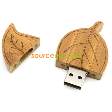 Customization Wooden Leaf USB Corporate Gifts