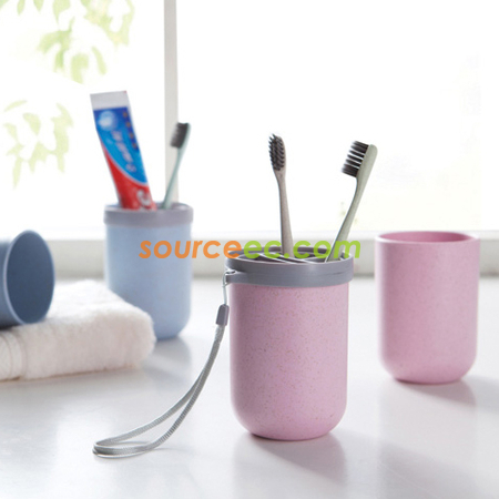 Customization 3 in 1 Wheat Stalk Travel Wash Cup Corporate Gifts