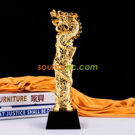 Dragon Resin Crystal Trophy