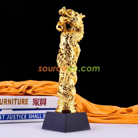 Customization Dragon Resin Crystal Trophy Corporate Gifts