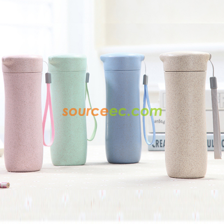 Customization 400ML Wheat Straw Hand Cup Corporate Gifts