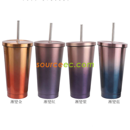 Customization 500ML Stainless Steel Coffee Thermos with Straw Corporate Gifts