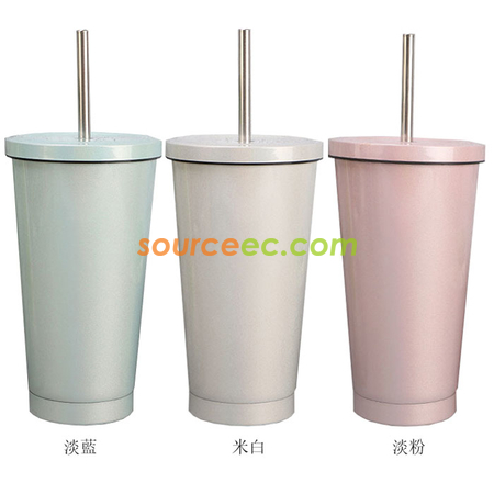 Customization 500ML Stainless Steel Coffee Thermos with Straw Corporate Gifts