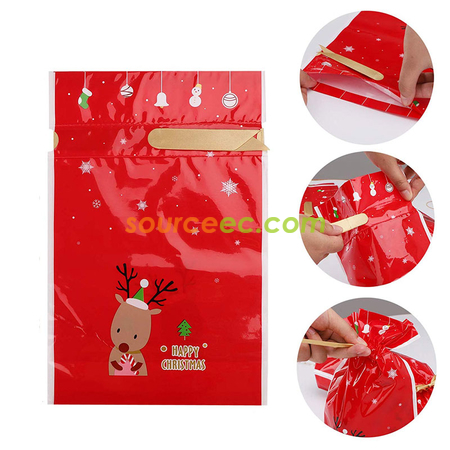 Customization Christmas Drawstring Gift Bags Corporate Gifts