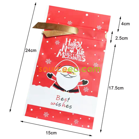 Customization Christmas Drawstring Gift Bags Corporate Gifts