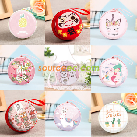 Customization Tin Plate Zipper Coin Purse Corporate Gifts