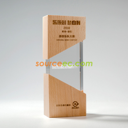 Customization Wooden Crystal Trophy Corporate Gifts