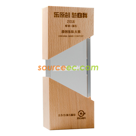 Customization Wooden Crystal Trophy Corporate Gifts