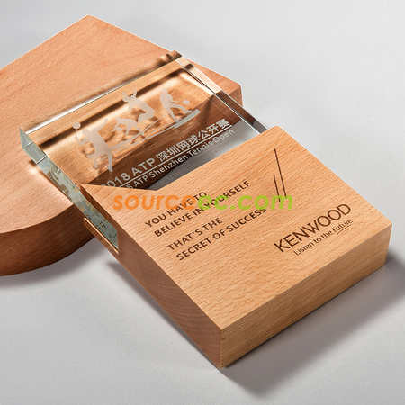 Customization Wooden Crystal Trophy Corporate Gifts