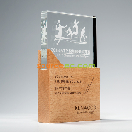 Customization Wooden Crystal Trophy Corporate Gifts