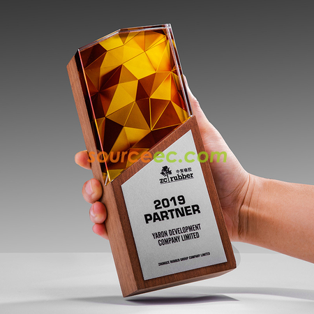 Customization Wooden Crystal Trophy Corporate Gifts