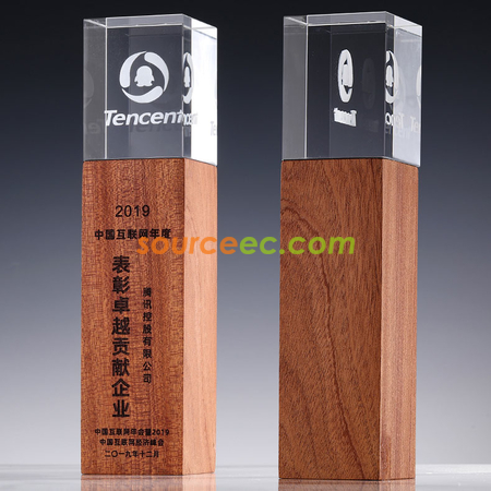 Customization Wooden Crystal Trophy Corporate Gifts