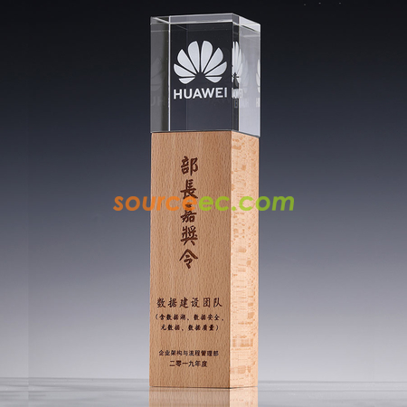 Customization Wooden Crystal Trophy Corporate Gifts