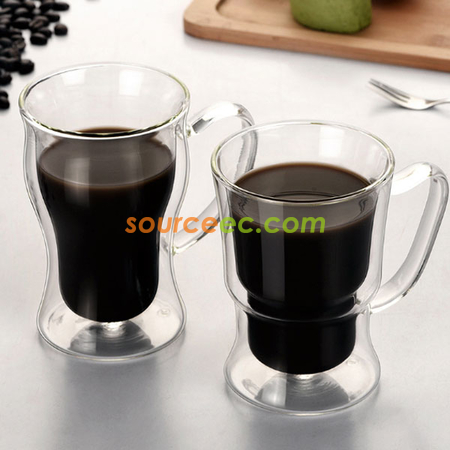 Customization 250ML Double Glass Mug Corporate Gifts
