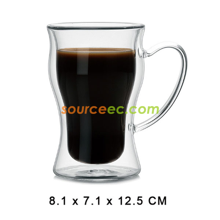 Customization 250ML Double Glass Mug Corporate Gifts