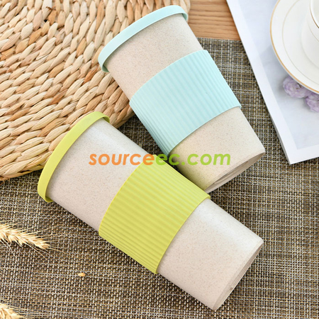Customization 350ML Wheat Straw Coffee Cup Corporate Gifts