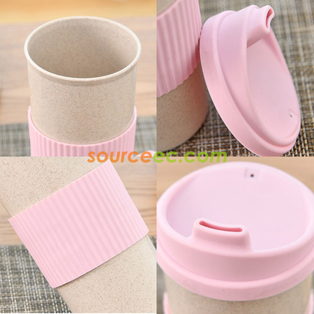 Customization 350ML Wheat Straw Coffee Cup Corporate Gifts