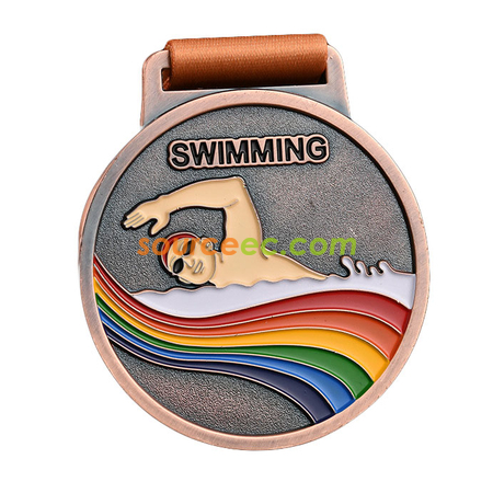 Customization Colorful Swimming Medal Corporate Gifts