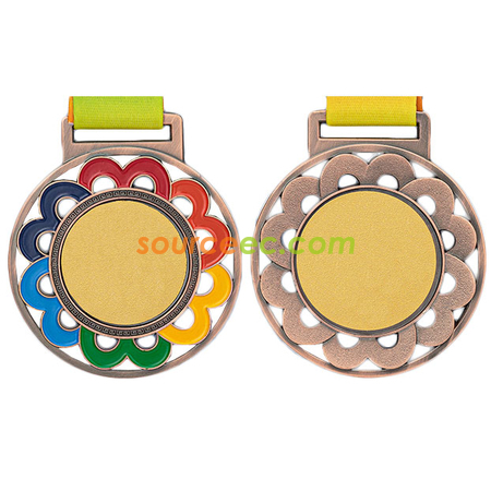 Customization Colorful Flower Medal Corporate Gifts