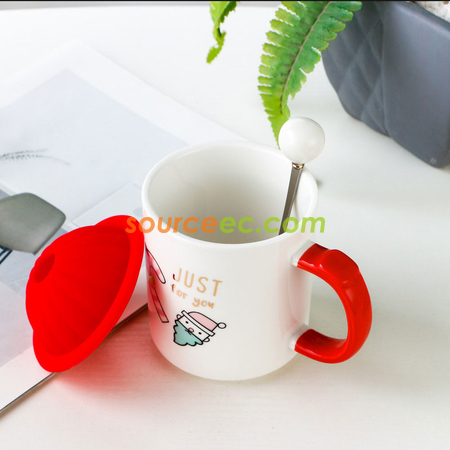 Customization 420ML Christmas Ceramic Mug Corporate Gifts