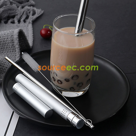 Customization Stainless Steel Straw Set with Tube Corporate Gifts