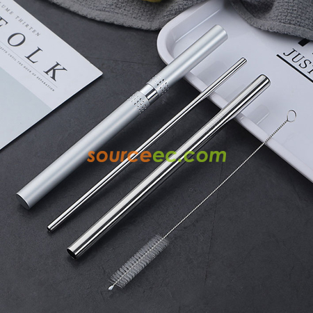 Customization Stainless Steel Straw Set with Tube Corporate Gifts
