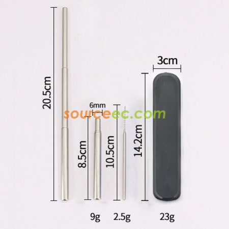 Customization Retractable Stainless Steel Straw Corporate Gifts