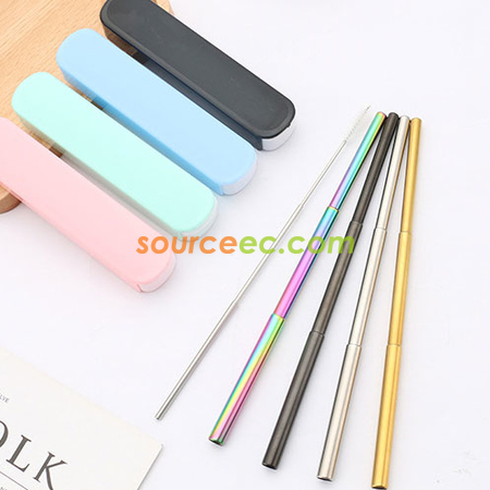 Customization Retractable Stainless Steel Straw Corporate Gifts