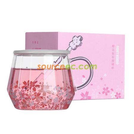 Customization Diamond Cherry Blossom Glass Corporate Gifts