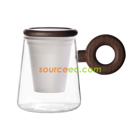Customization Glass Cup With Infuser Corporate Gifts