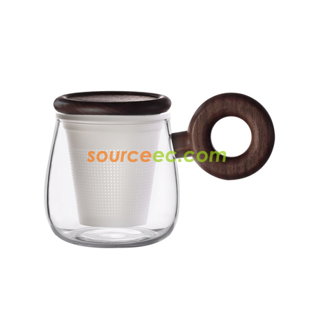 Customization Glass Cup With Infuser Corporate Gifts