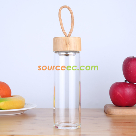 Customization Bamboo Covered Glass Corporate Gifts