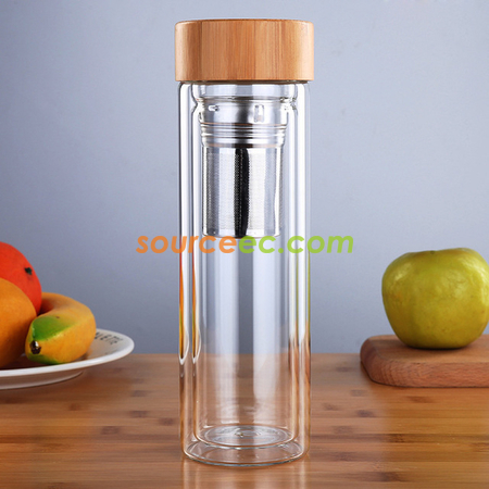 Customization Bamboo Covered Glass Corporate Gifts