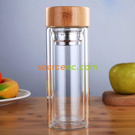 Customization Bamboo Covered Glass Corporate Gifts