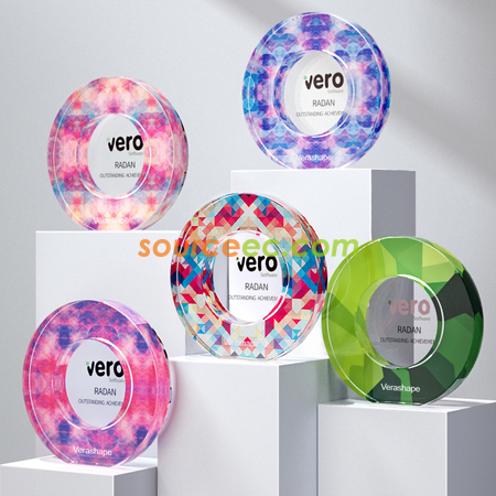 Symphony Round Crystal Trophy