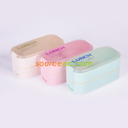 Customization Wheat Straw Lunch Box Corporate Gifts