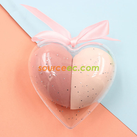 Customization Heart-shaped Make-up Sponge Set Corporate Gifts