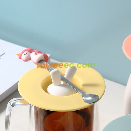 Customization Rabbit Ear Silicone Cup Lid Corporate Gifts