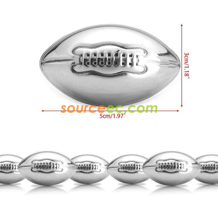 Customization Rugby-shaped Stainless Ice Cube Corporate Gifts