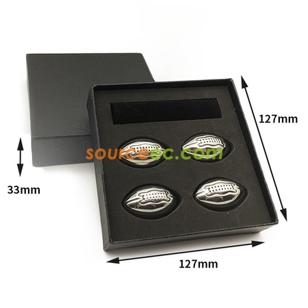 Customization Rugby-shaped Stainless Ice Cube Corporate Gifts