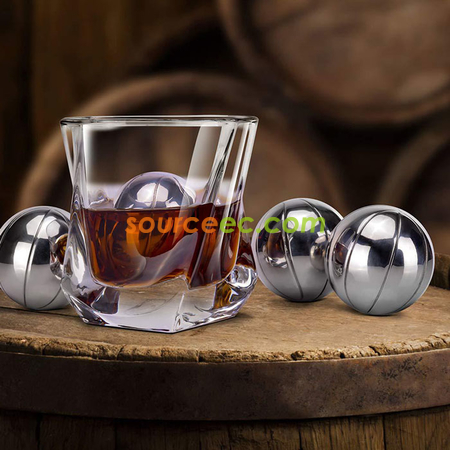 Customization Basketball-shaped Stainless Ice Cube Corporate Gifts